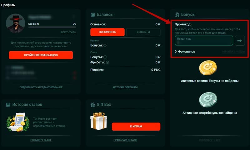 Профиль игрока